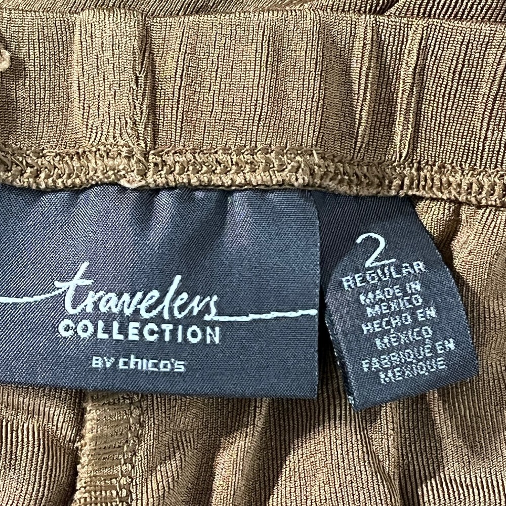 Chico's Women's Travelers Classic No Tummy Wrinkle Resistant Straight Leg Pants - Picture 6 of 6